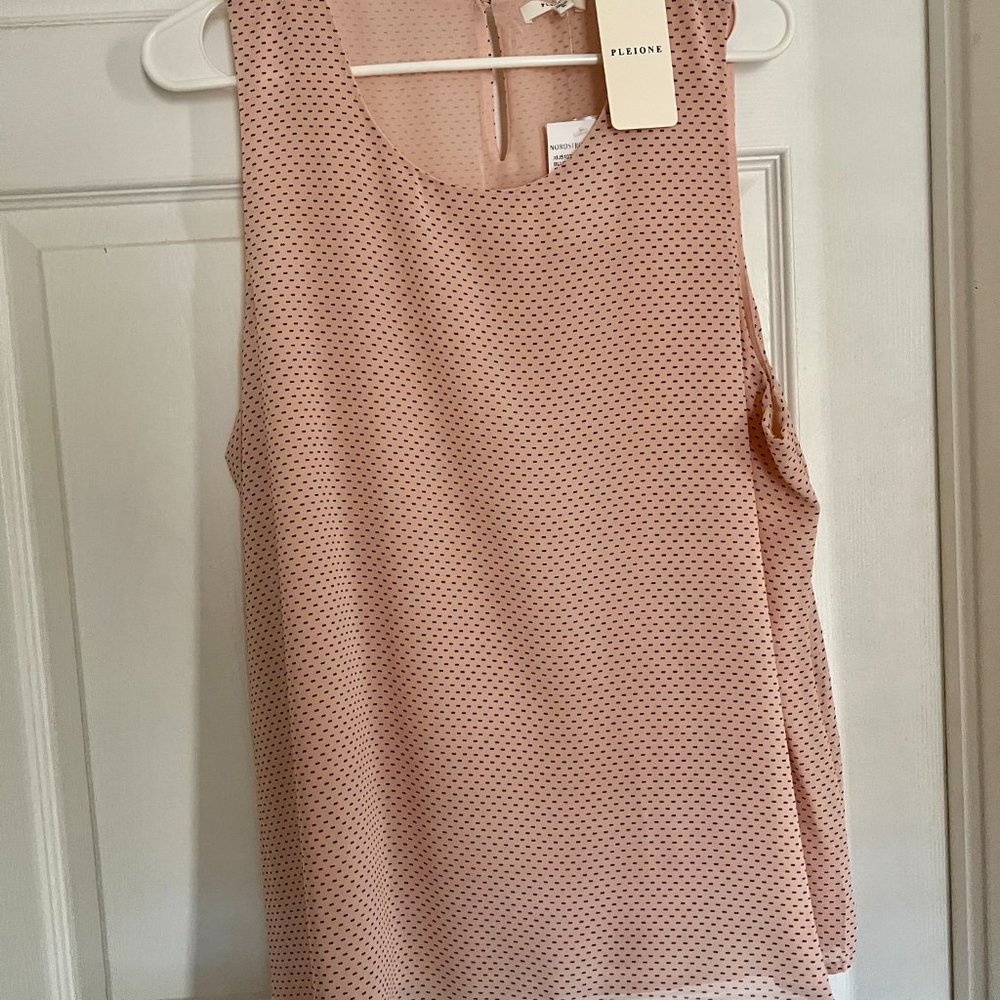 NWT: Blush Black Dot Sleeveless Top. XL - Picture 5 of 5